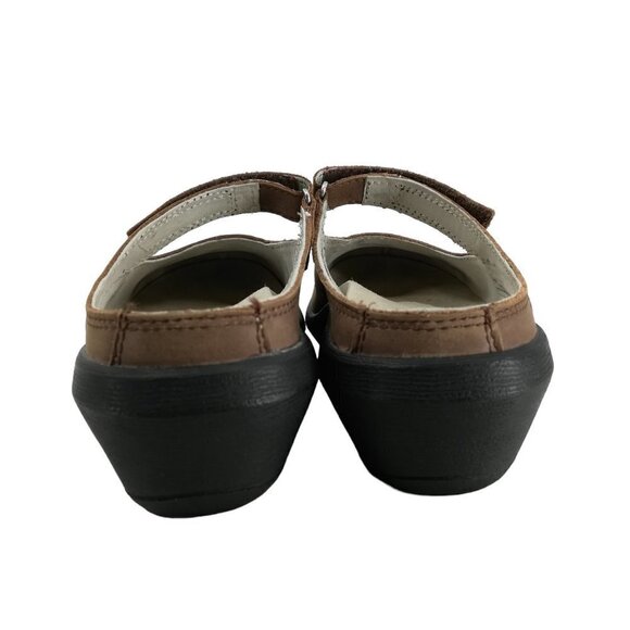 Spenco Slip On Leather Mules Clogs Shoes Size 7 EU 37.5 Brown Comfort Adjustable - Picture 7 of 11